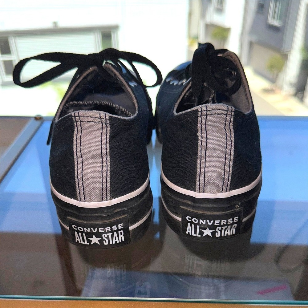 Converse Chuck Taylor All Star Lift Platform Low Top Black Grey Sneakers 171210C - Picture 5 of 12
